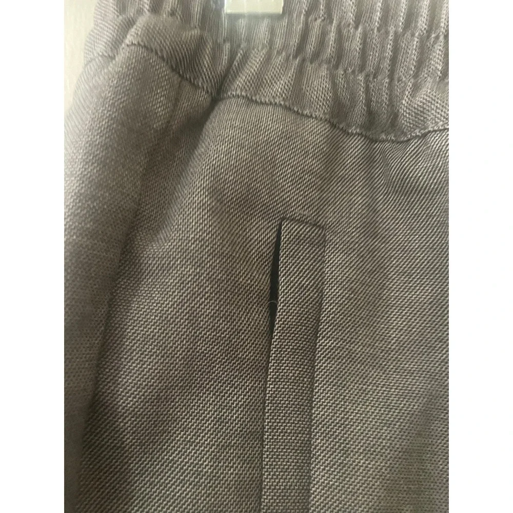 Banana Republic Charcoal Gray Textured Jogger Pants Women's Size 4L Long Tapered
